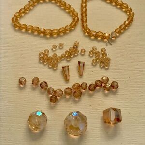 Vintage glass and crystal  bead lot